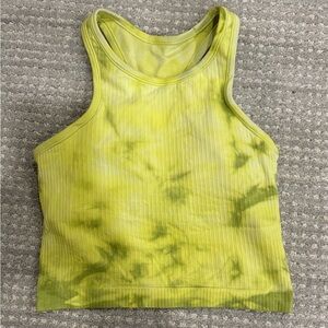 Lululemon Athletica Yellow Tie-Dye Tank Top